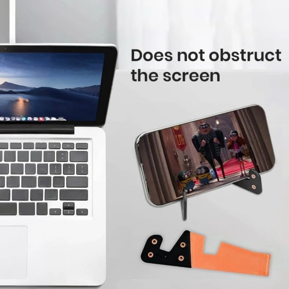 💞 New Pack of 4 Universal Folding Phone Stands in Black, White, Red & Orange